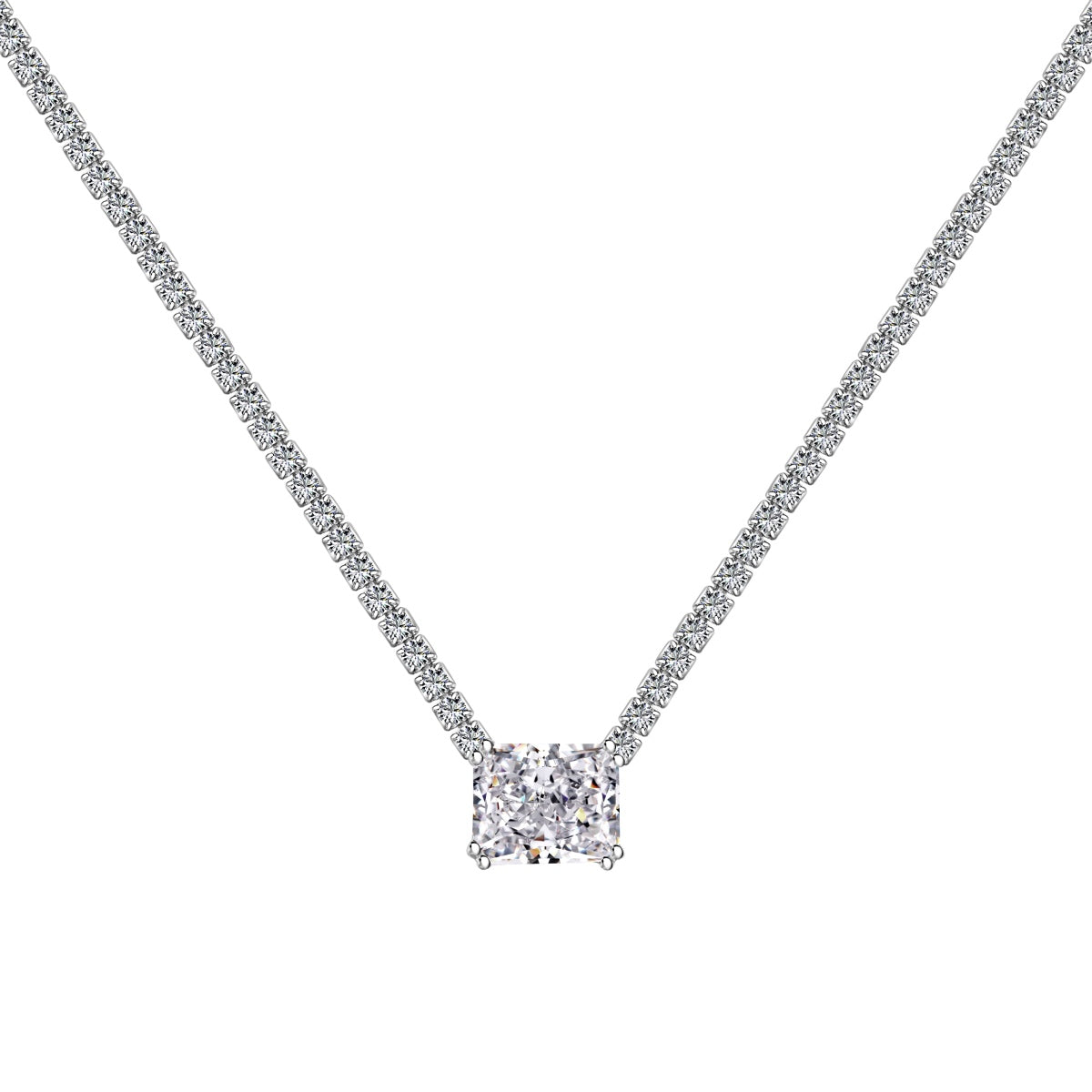 [Amore]4.0 Carat Elegant Radiant Cut Necklace