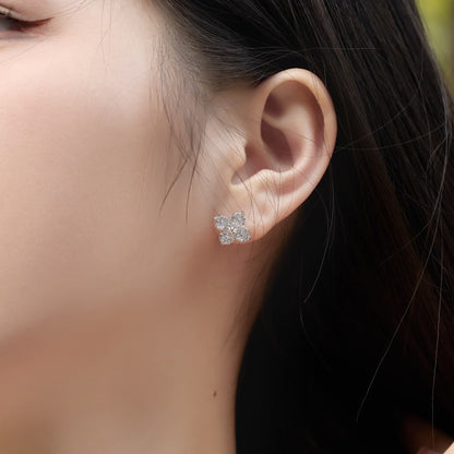 [Amore]Four-Leaf Clover Eight-Pointed Star Earrings