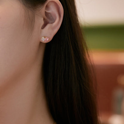 [Amore]Dazzling Elegant Heart Cut Lover Earrings