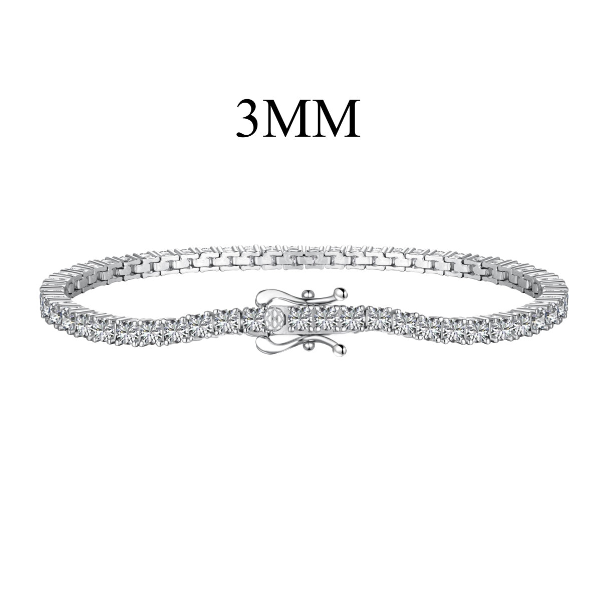 [Amore]Dainty Charming Round Cut Tennis Bracelet