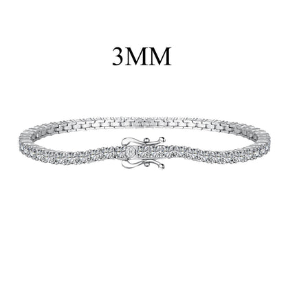 [Amore]Dainty Charming Round Cut Tennis Bracelet