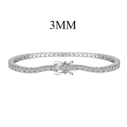 [Amore]Dainty Charming Round Cut Tennis Bracelet