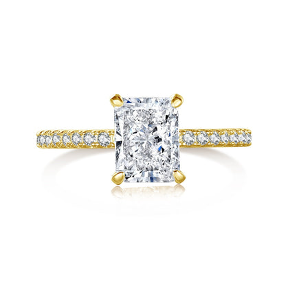[Amore]2.0 Carat Dazzling Sparkling Radiant Cut Party Ring