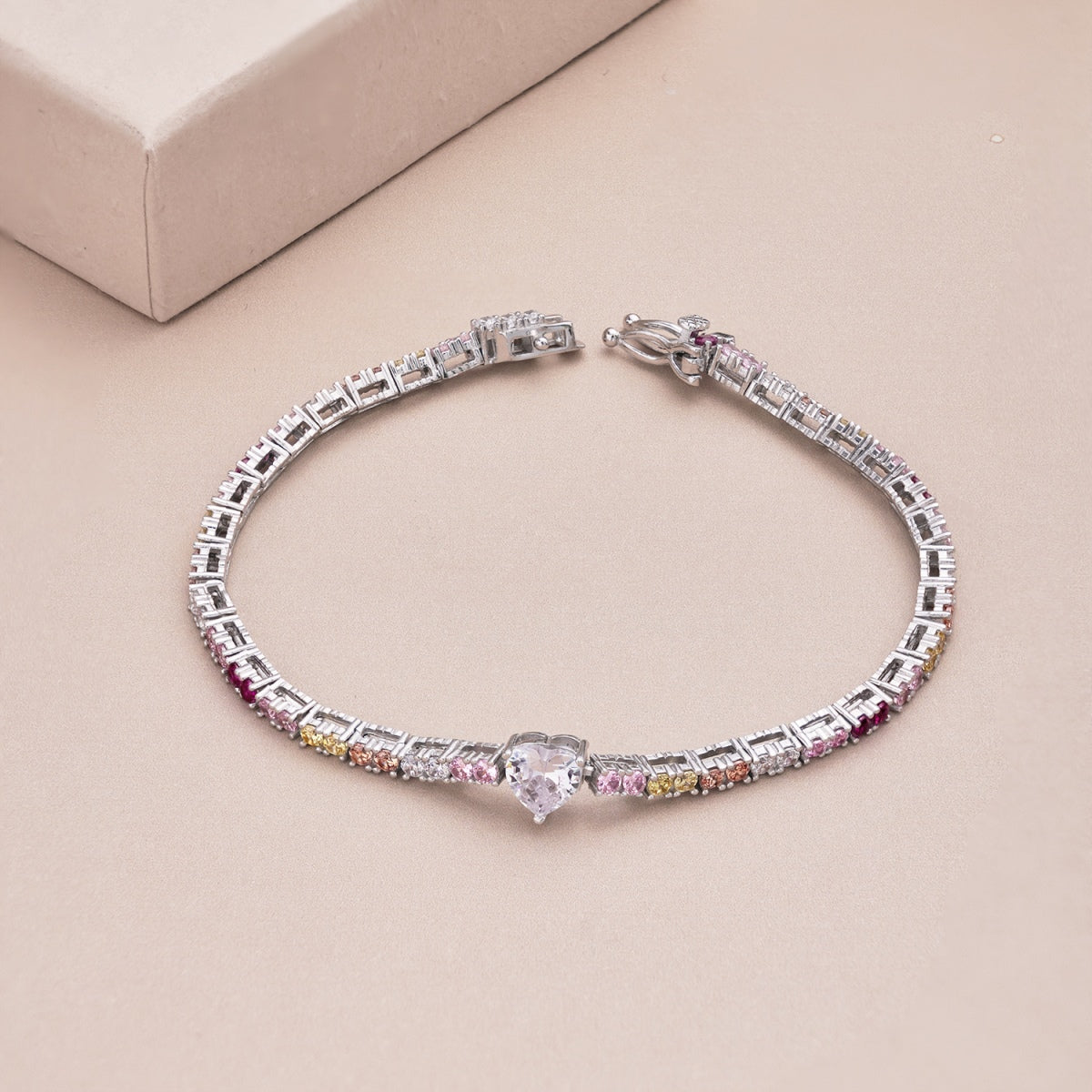 [Amore]Delicate Romantic Heart Shape Lover Bracelet