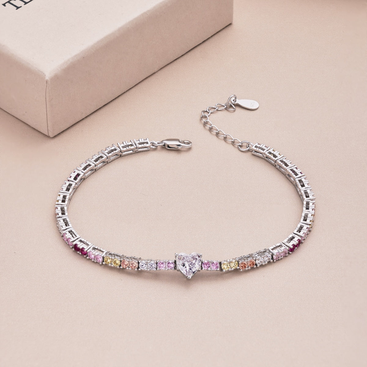 [Amore]Delicate Romantic Heart Shape Lover Bracelet