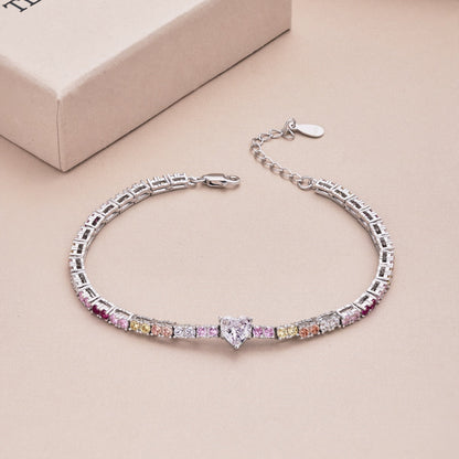 [Amore]Delicate Romantic Heart Shape Lover Bracelet