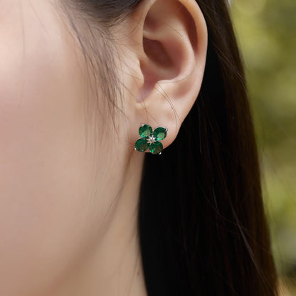 [Amore]Four-Leaf Clover Eight-Pointed Star Earrings