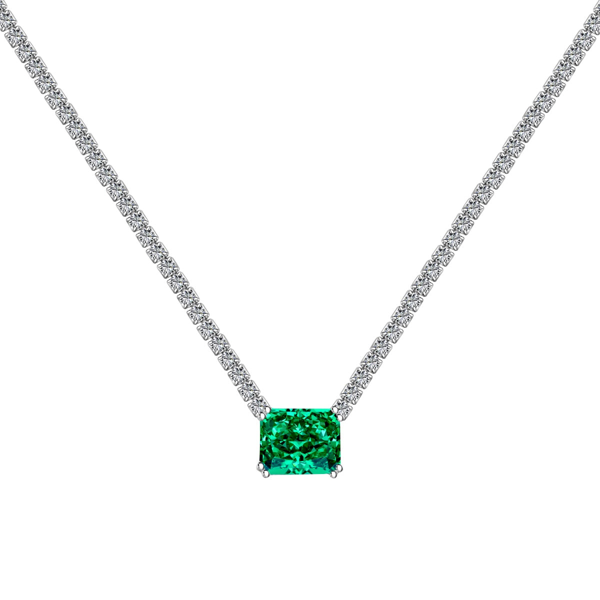 [Amore]4.0 Carat Elegant Radiant Cut Necklace