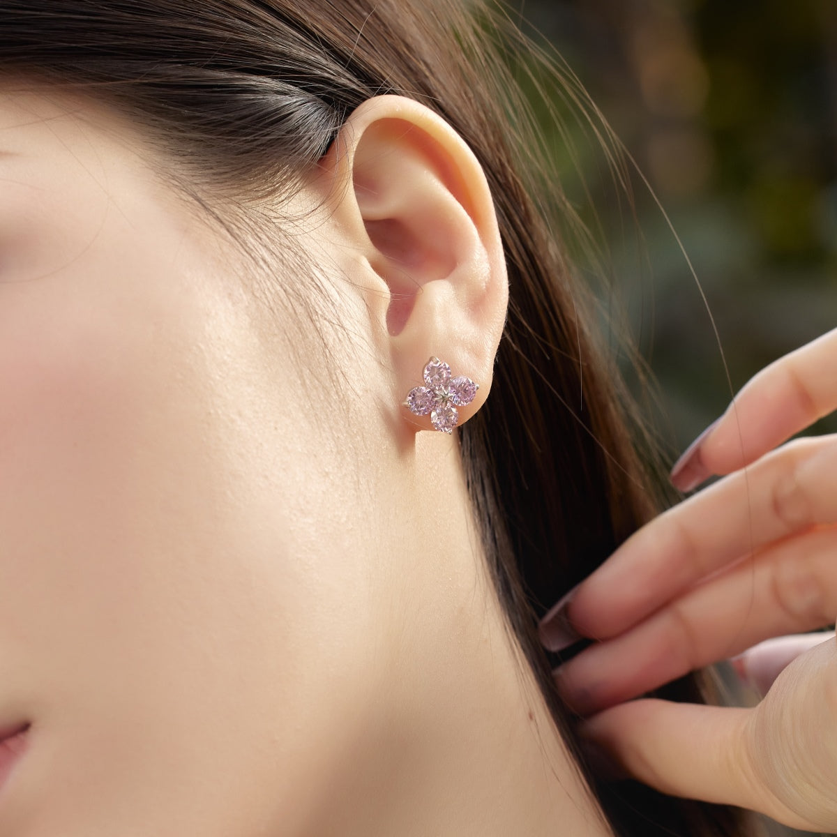 [Amore]Four-Leaf Clover Eight-Pointed Star Earrings