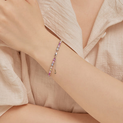 [Amore]Delicate Colorful Emerald Cut Party Bracelet