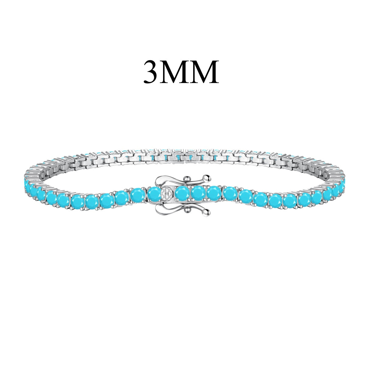 [Amore]Dainty Charming Round Cut Tennis Bracelet