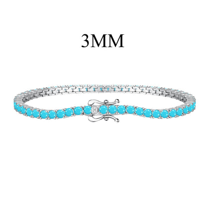 [Amore]Dainty Charming Round Cut Tennis Bracelet