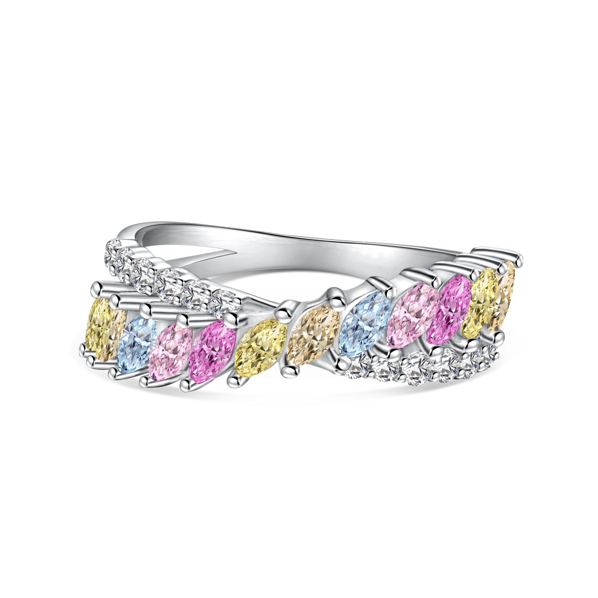 [Amore]Unique Colorful Marquise Cut Daily Ring