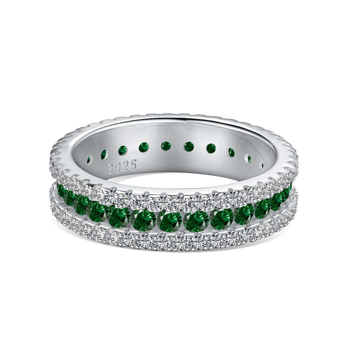 [Amore]Delicate Colorful Round Cut Daily Ring
