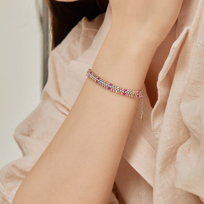 [Amore]Dainty Radiant Emerald Cut Daily Bracelet