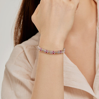 [Amore]Dainty Radiant Emerald Cut Daily Bracelet