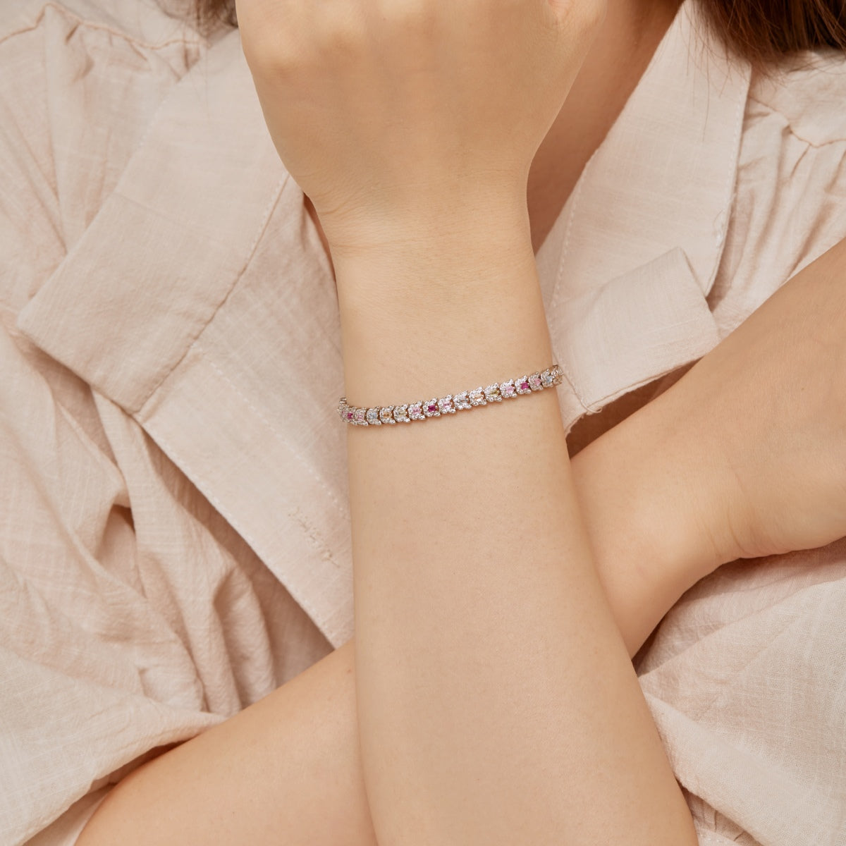 [Amore]Delicate Colorful Multi Cut Daily Bracelet