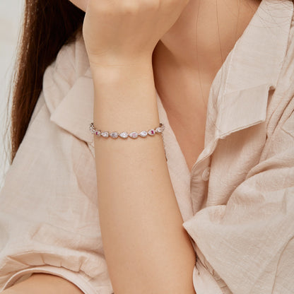 [Amore]0.25 Carat Radiant Water Drop Shape Daily Bracelet