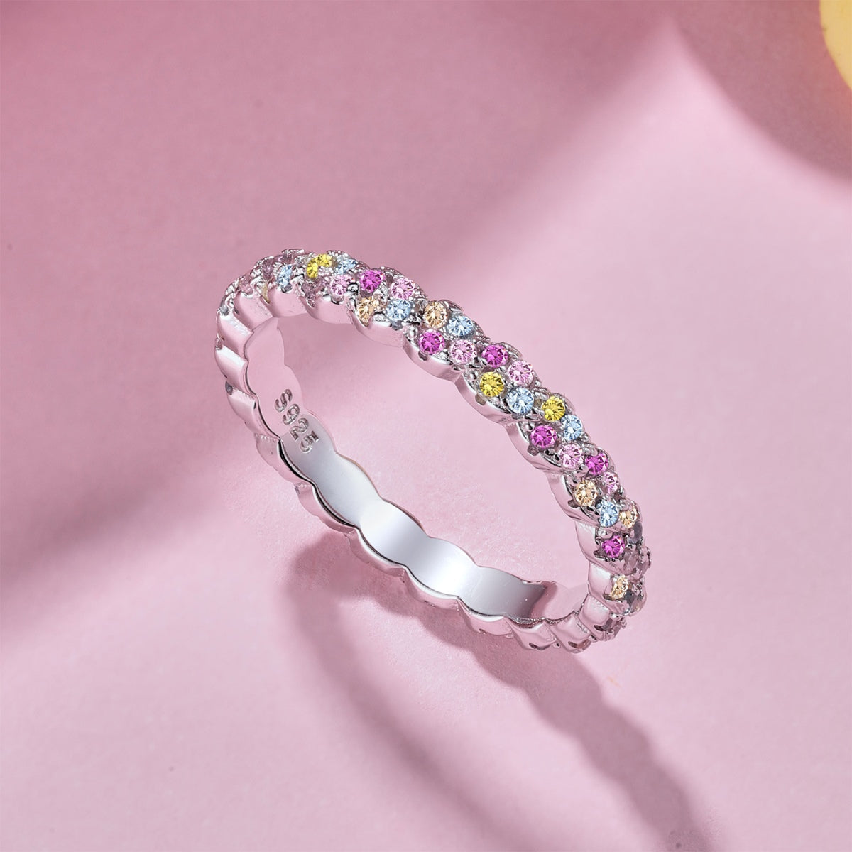 [Amore]Dainty Ebullient Round Cut Daily Ring