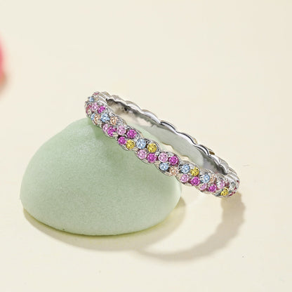 [Amore]Dainty Ebullient Round Cut Daily Ring
