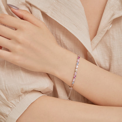 [Amore]Ornate Colorful Flower Shape Party Bracelet