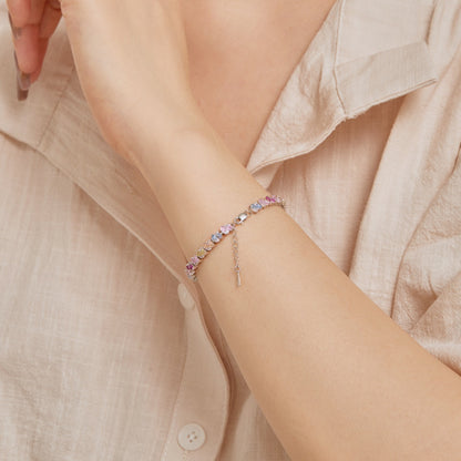 [Amore]Ornate Colorful Flower Shape Party Bracelet