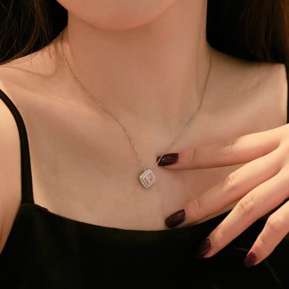 [Amore]Sparkling Asscher Cut Necklace