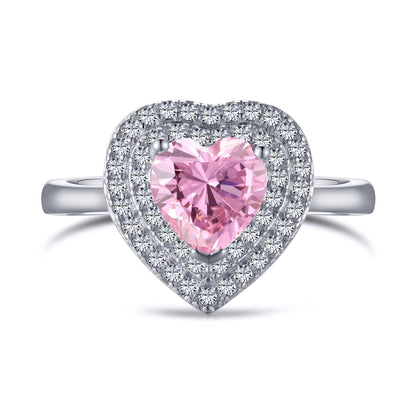 [Amore]Delicate Ebullient Heart Shape Wedding Ring