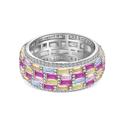 [Amore]Radiant Colorful Radiant Cut Daily Ring