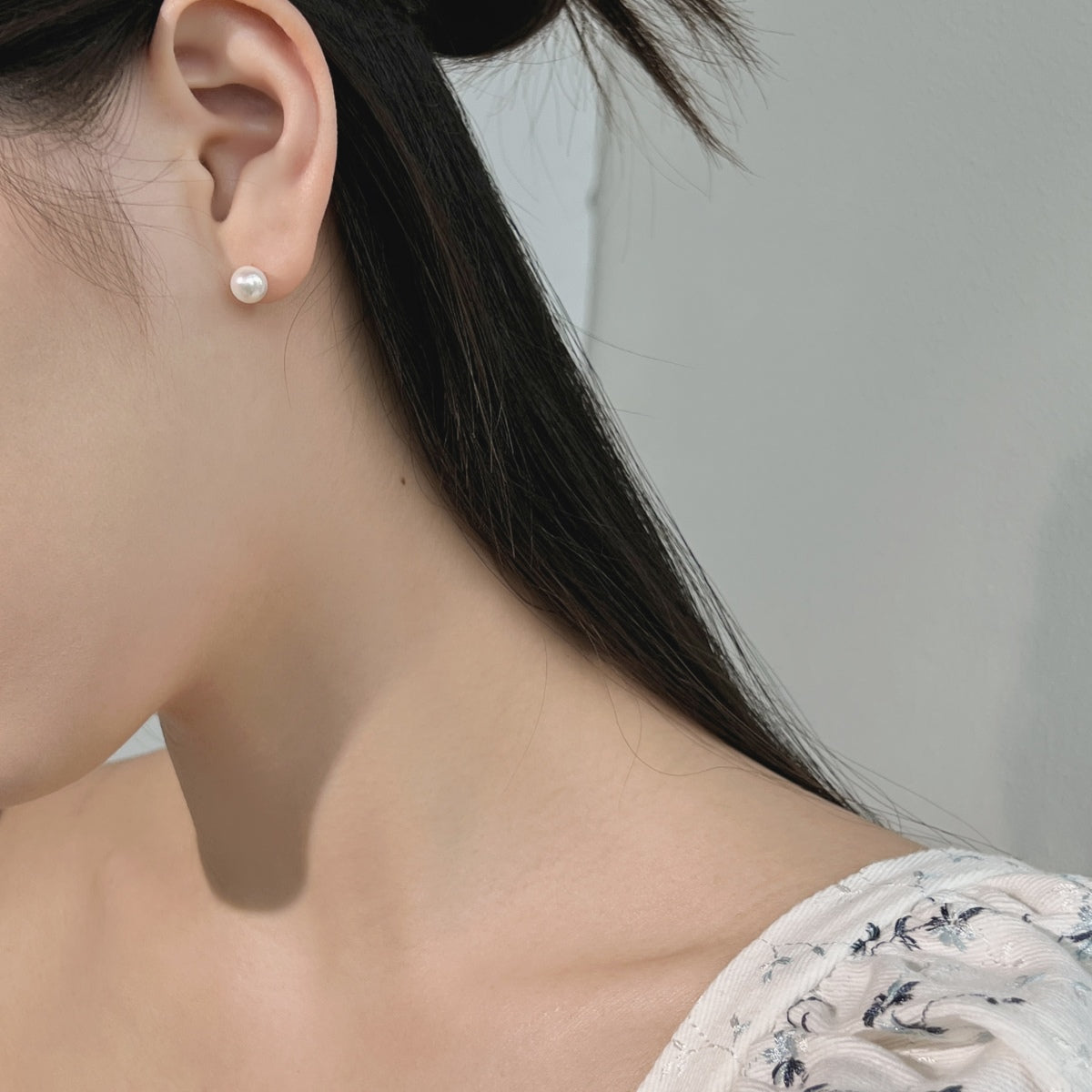 [Amore]Delicate Pearl Earrings