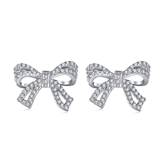 [Amore]Dainty Bow Shape Earrings