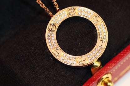 [Amore]LOVE NECKLACE ADJUSTABLE ROSE GOLD