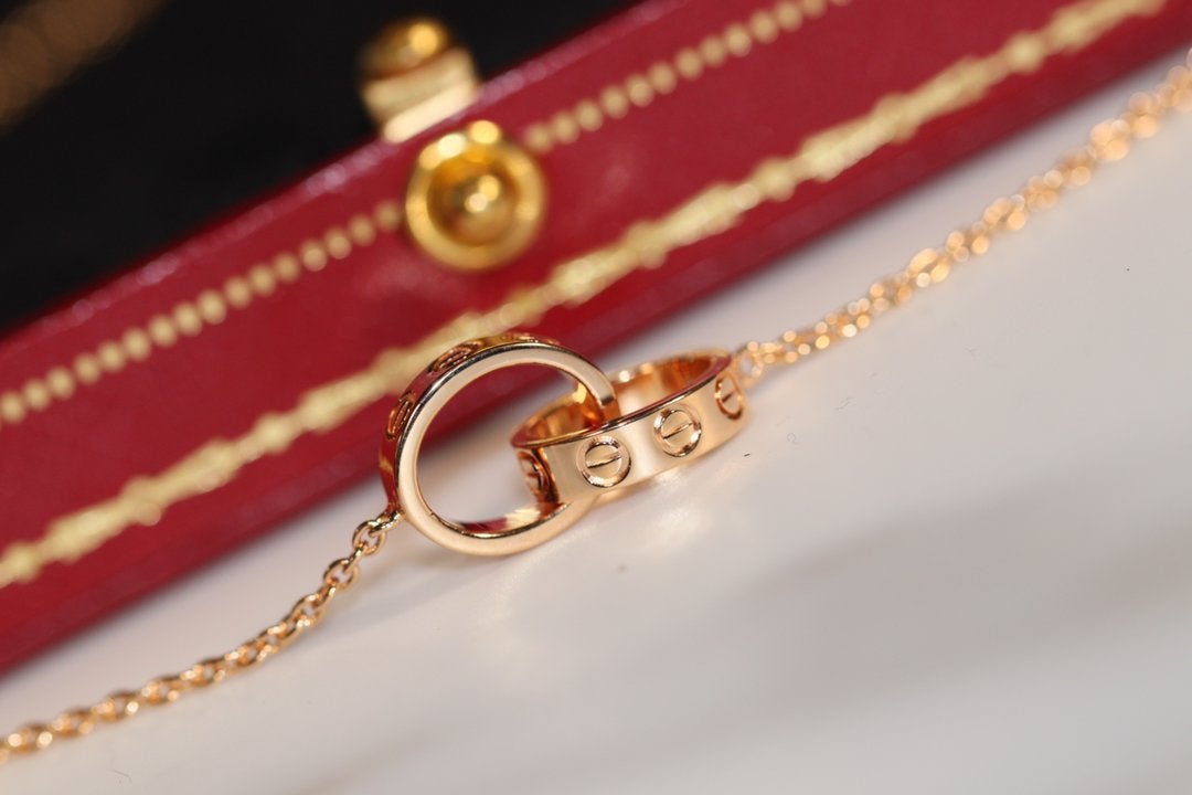 [Amore]LOVE NECKLACE PINK GOLD AND SILVER