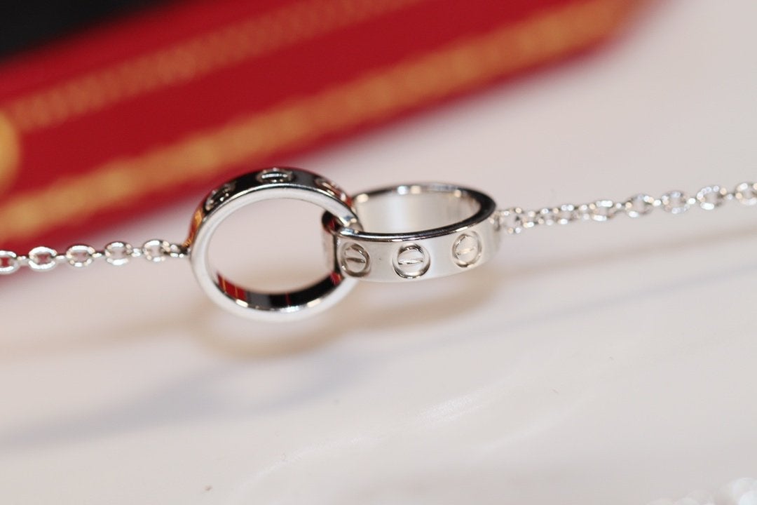 [Amore]LOVE NECKLACE PINK GOLD AND SILVER
