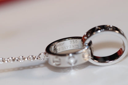 [Amore]LOVE NECKLACE PINK GOLD AND SILVER