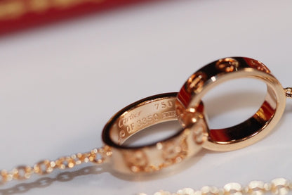 [Amore]LOVE NECKLACE PINK GOLD AND SILVER