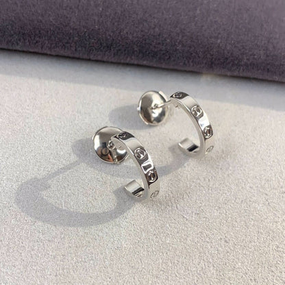 [Amore]LOVE EARRINGS 2.65MM SILVER
