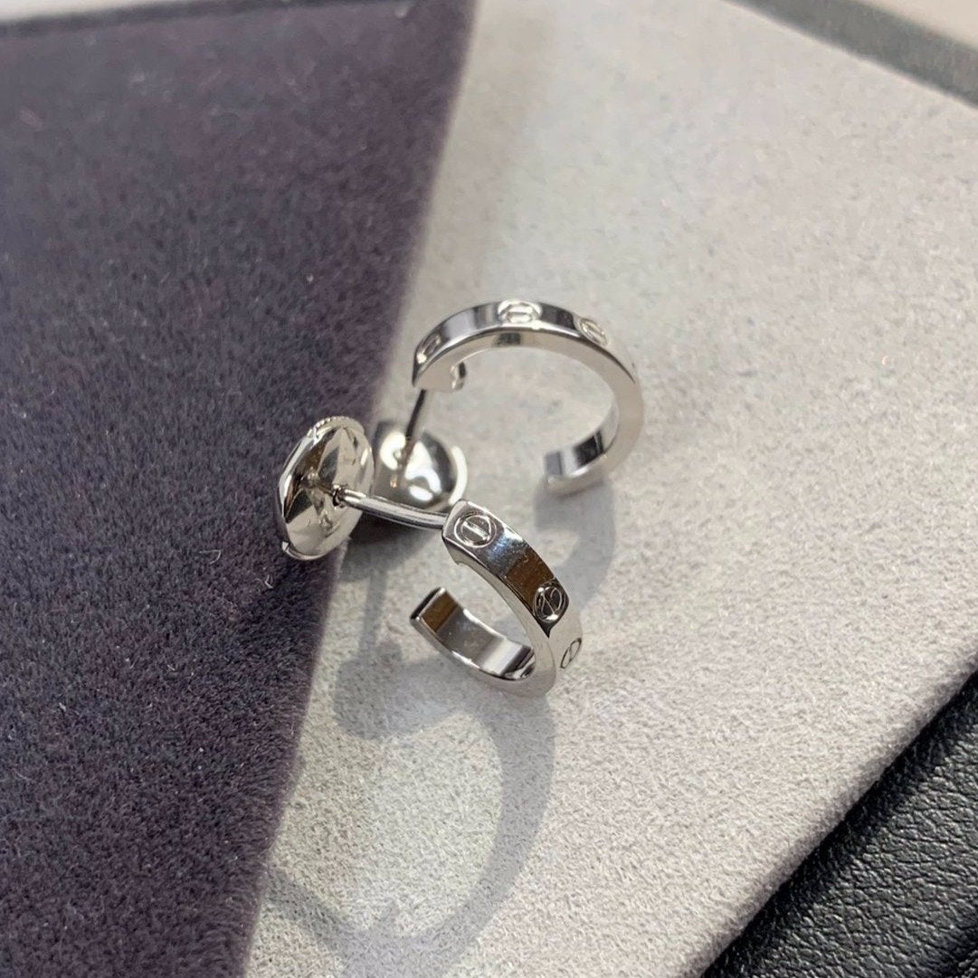 [Amore]LOVE EARRINGS 2.65MM SILVER