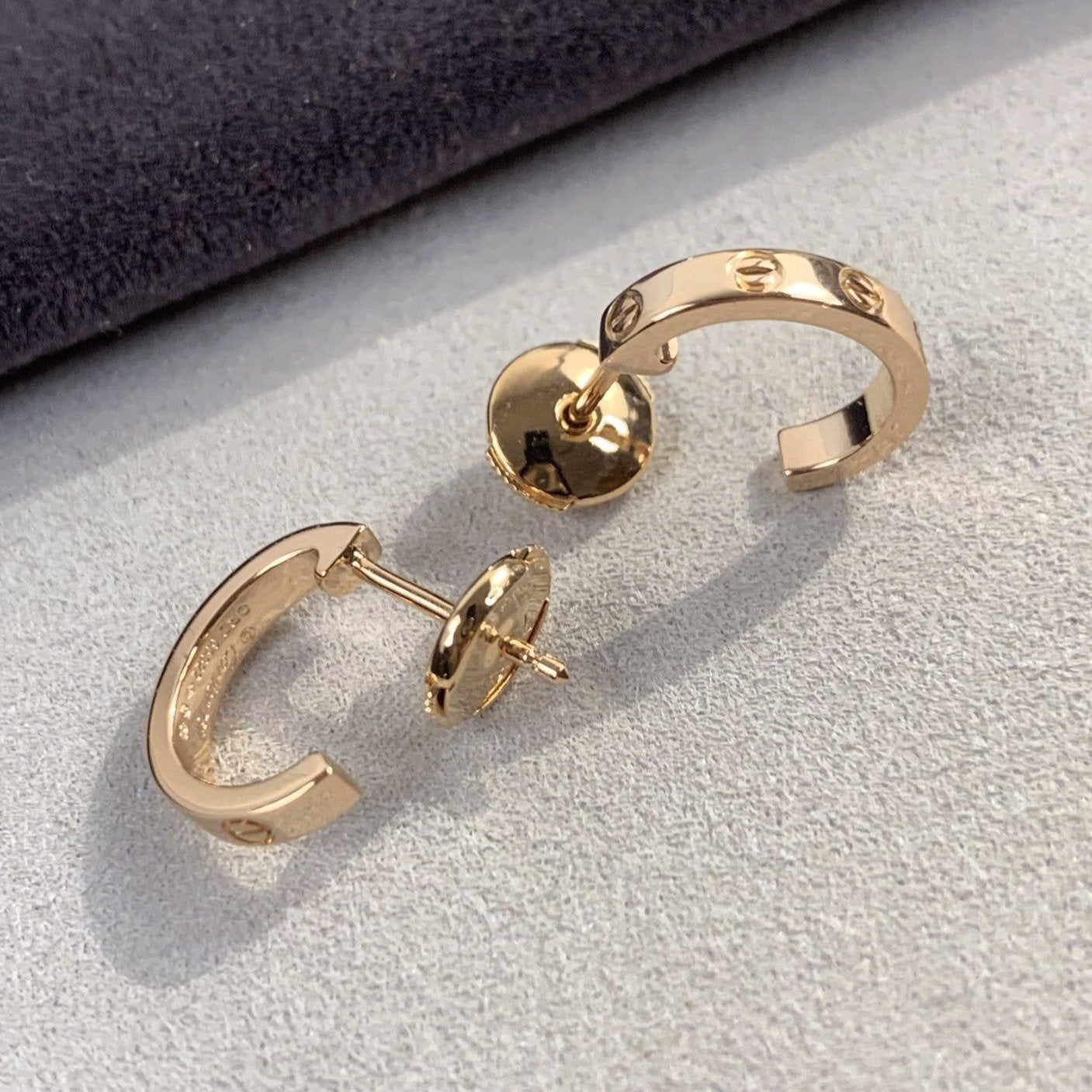 [Amore]LOVE EARRINGS 2.65MM PINK GOLD