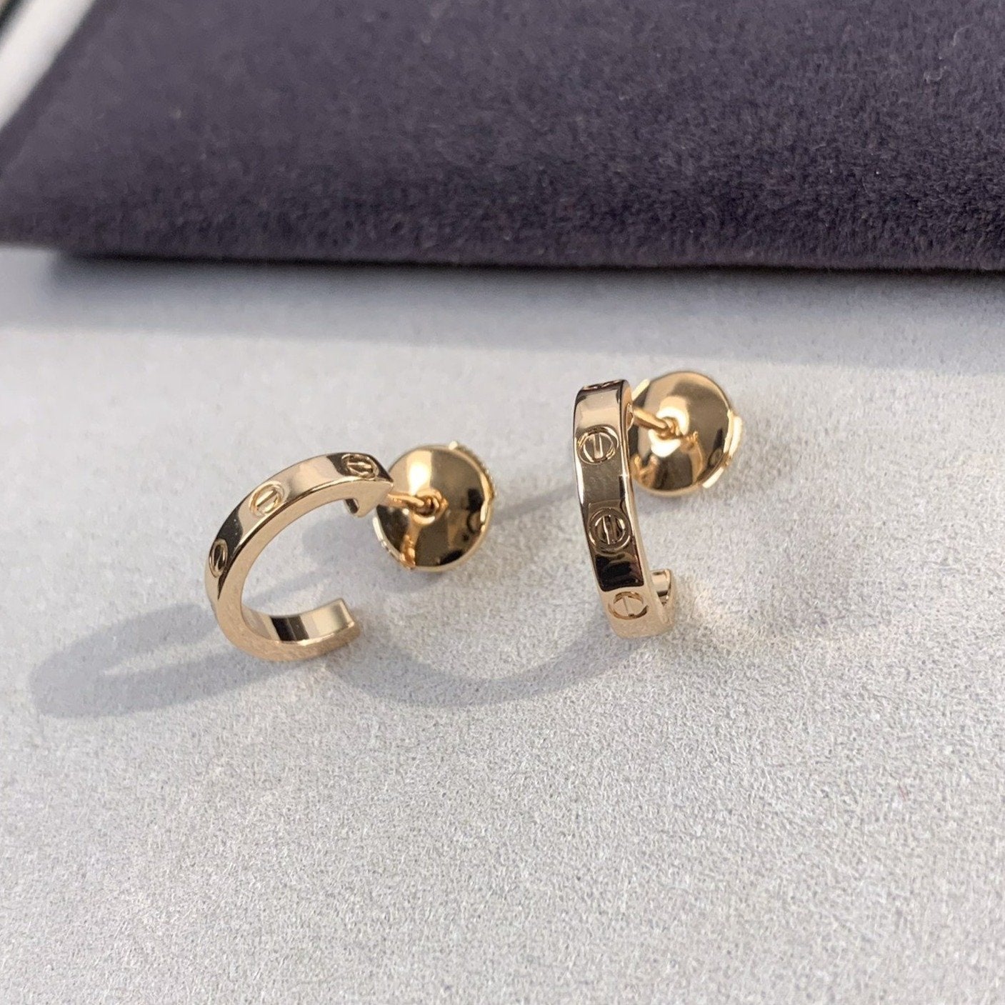 [Amore]LOVE EARRINGS 2.65MM PINK GOLD