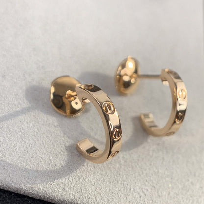 [Amore]LOVE EARRINGS 2.65MM PINK GOLD