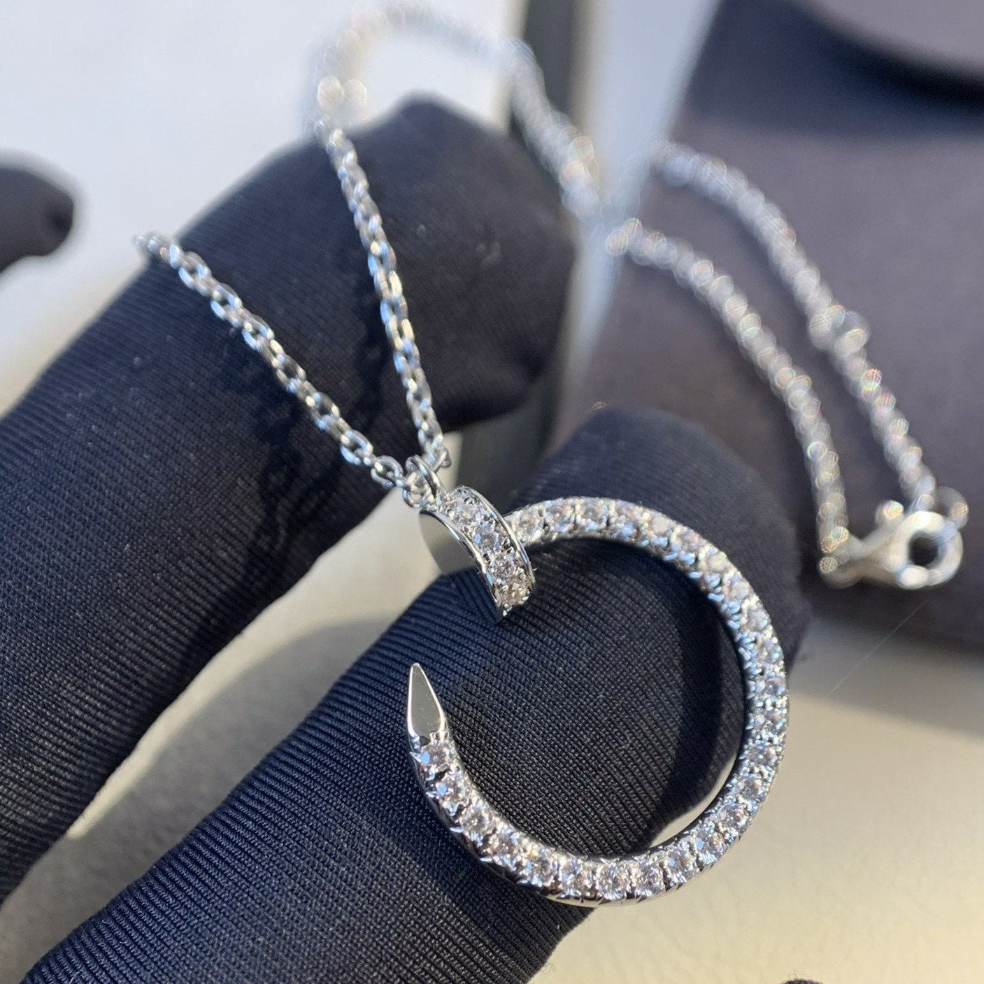 [Amore]JUSTE NECKLACE SILVER DIAMONDS