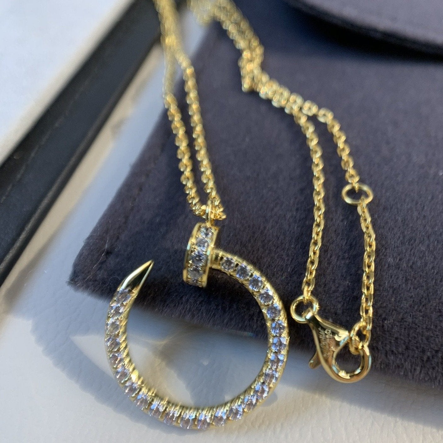 [Amore]JUSTE NECKLACE GOLD DIAMONDS