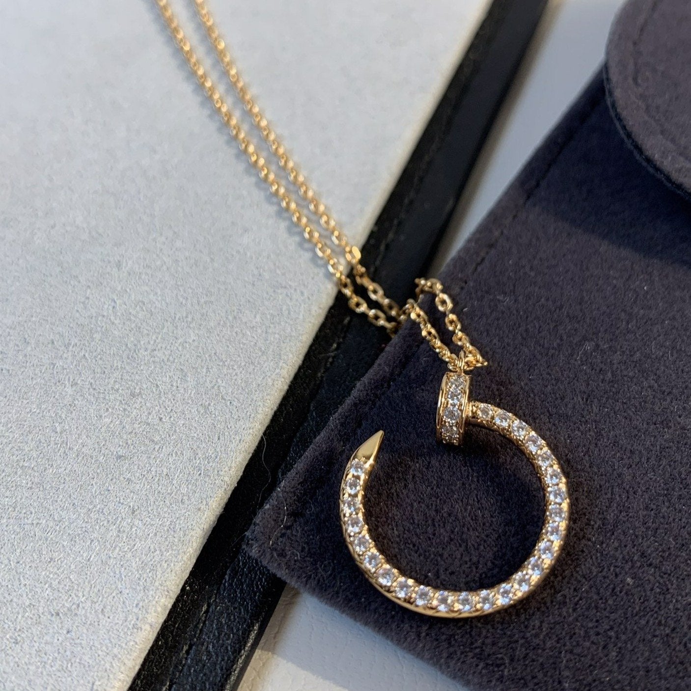 [Amore]JUSTE NECKLACE PINK GOLD DIAMONDS
