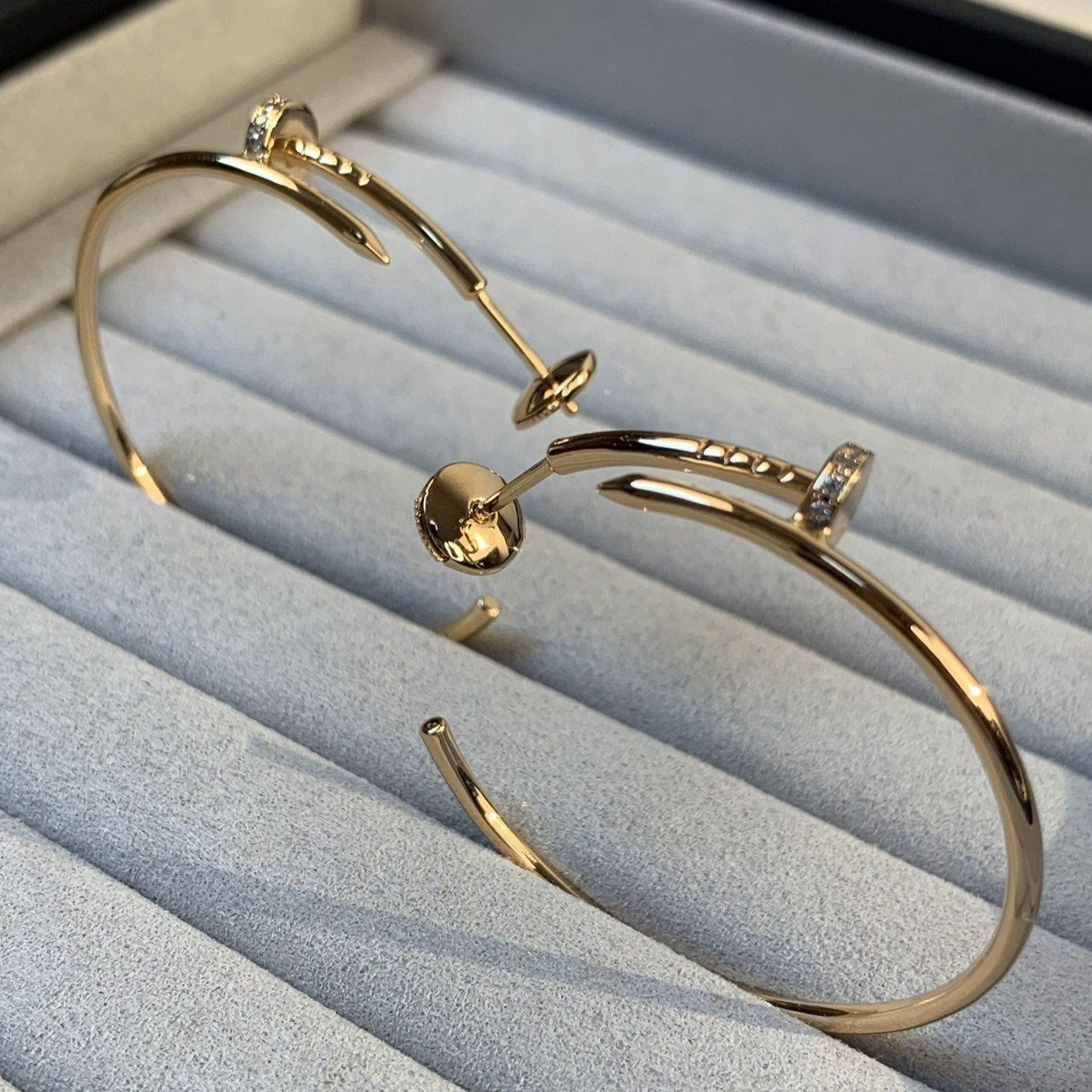 [Amore]JUSTE EARRINGS GOLD DIAMONDS 1.8MM