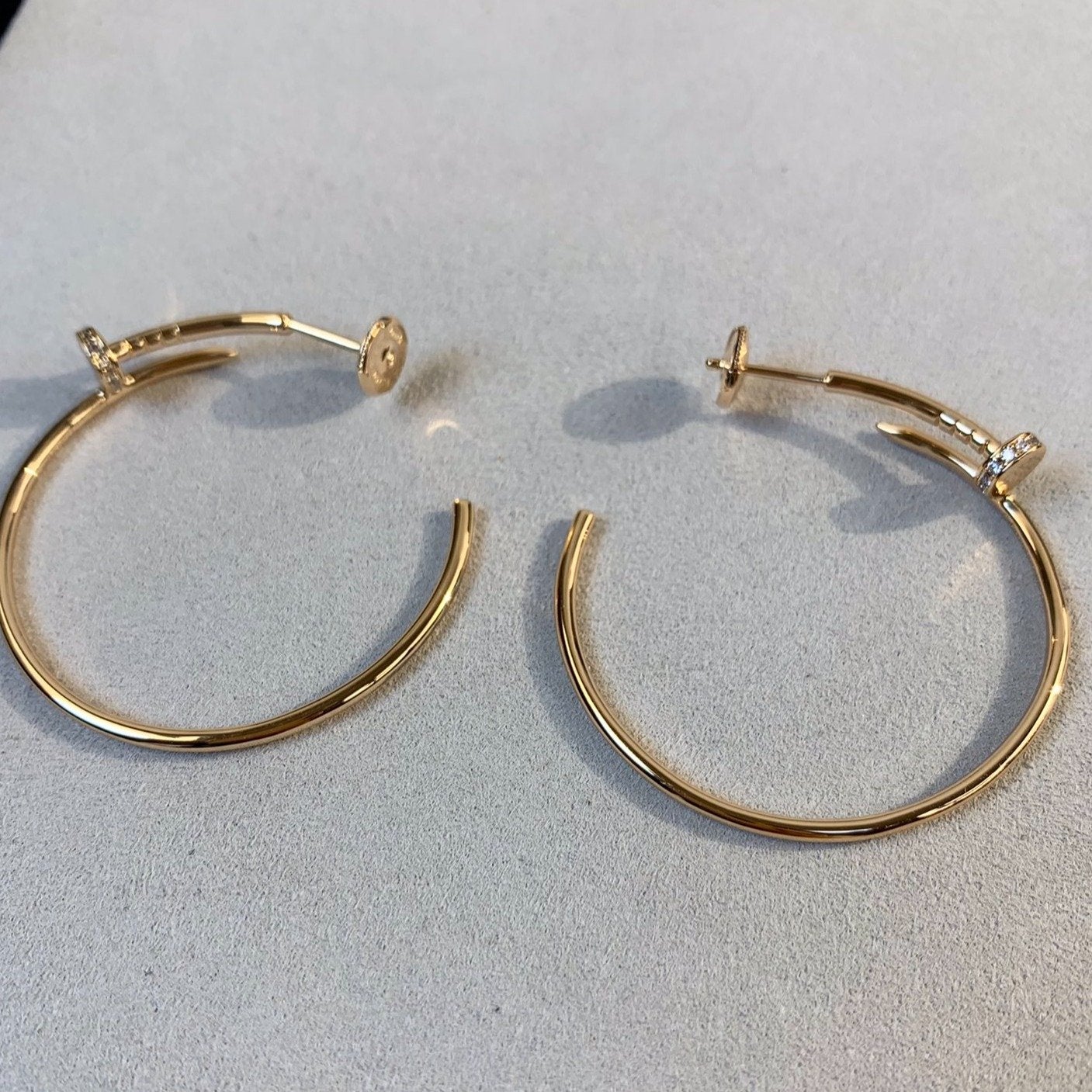 [Amore]JUSTE EARRINGS GOLD DIAMONDS 1.8MM