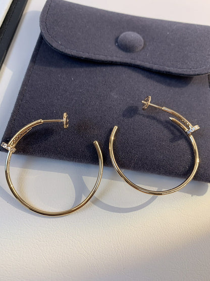 [Amore]JUSTE EARRINGS GOLD DIAMONDS 1.8MM