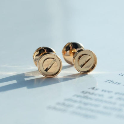 [Amore]LOVE EARRINGS PINK GOLD 10MM