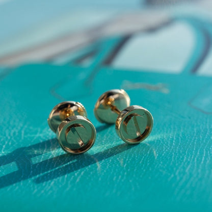 [Amore]LOVE EARRINGS PINK GOLD 10MM
