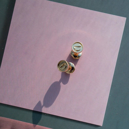 [Amore]LOVE EARRINGS PINK GOLD 10MM
